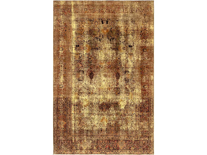 Tapis de laine 190x299 jaune Vintage Royal