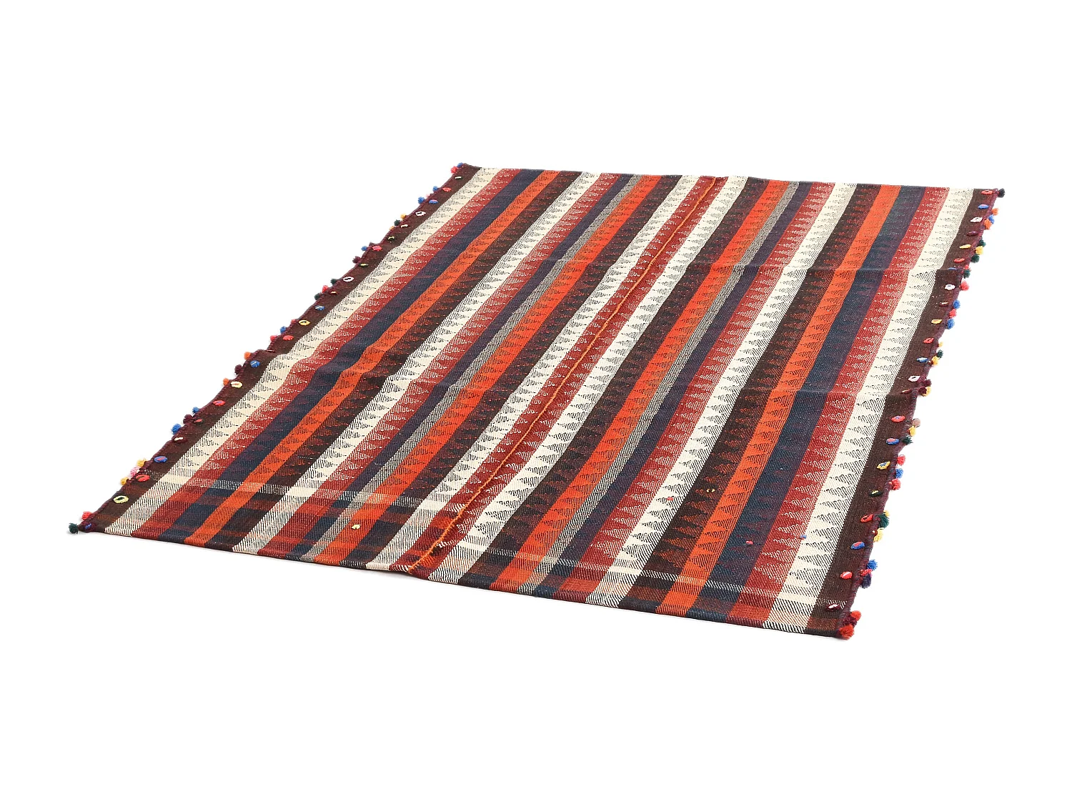 Wollteppich 151x195 Rot Jajim