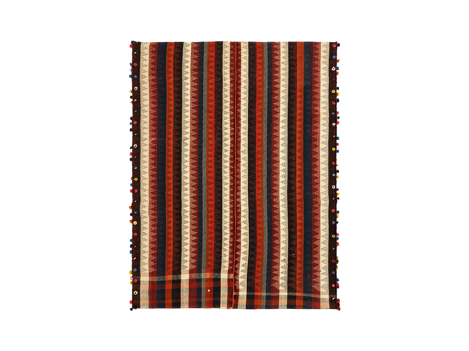 Tapis de laine 151x195 rouge Jajim