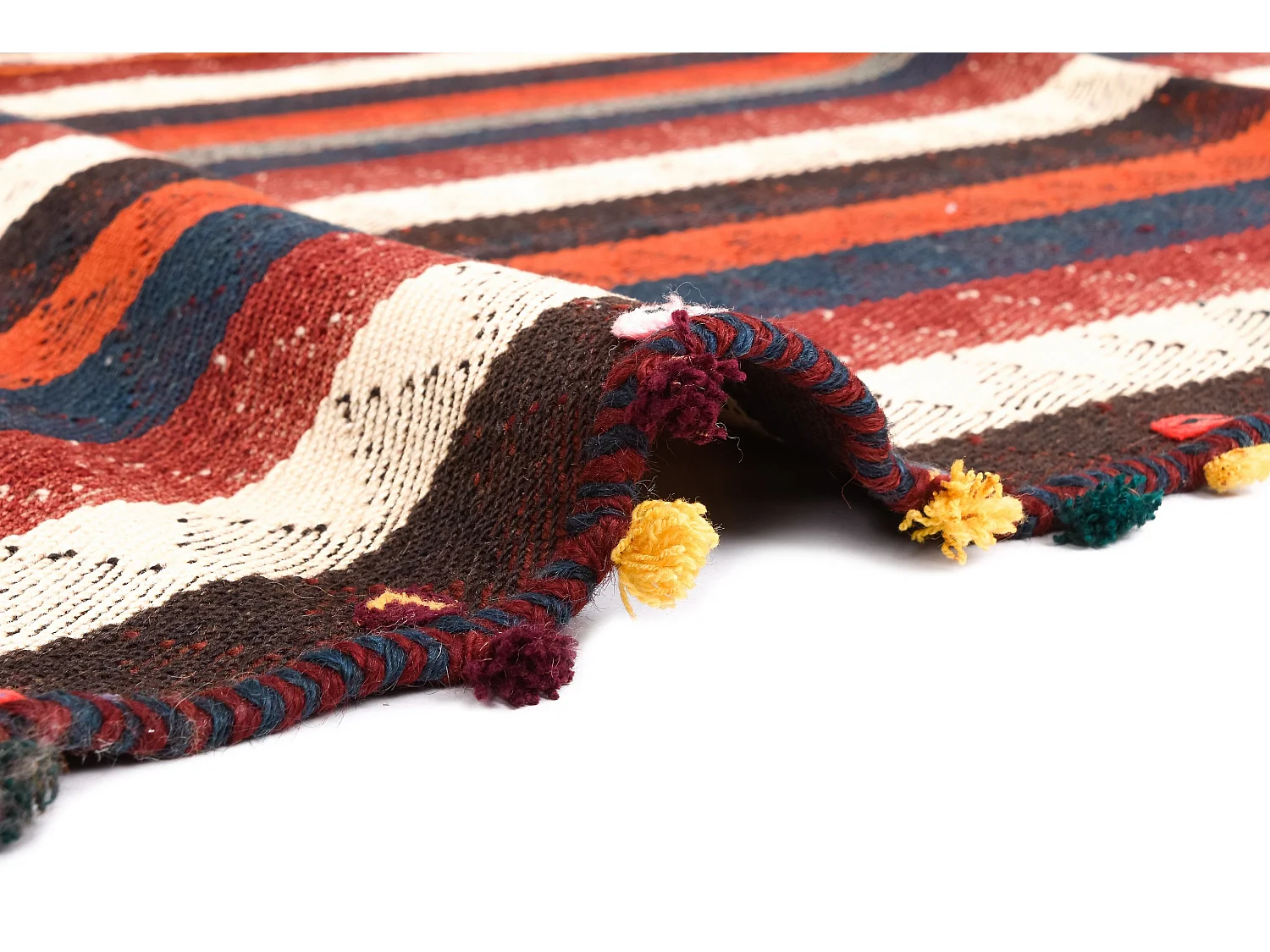 Tapis de laine 151x195 rouge Jajim