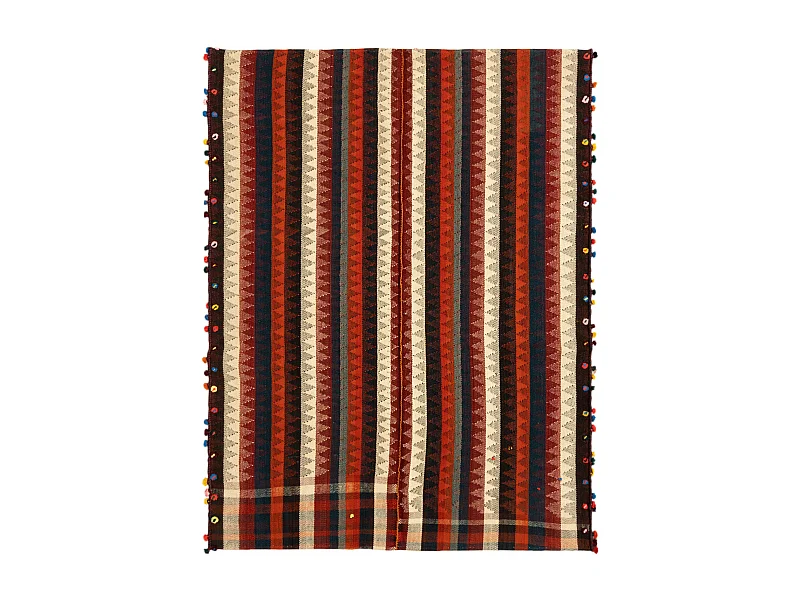 Tapis de laine 151x195 rouge Jajim