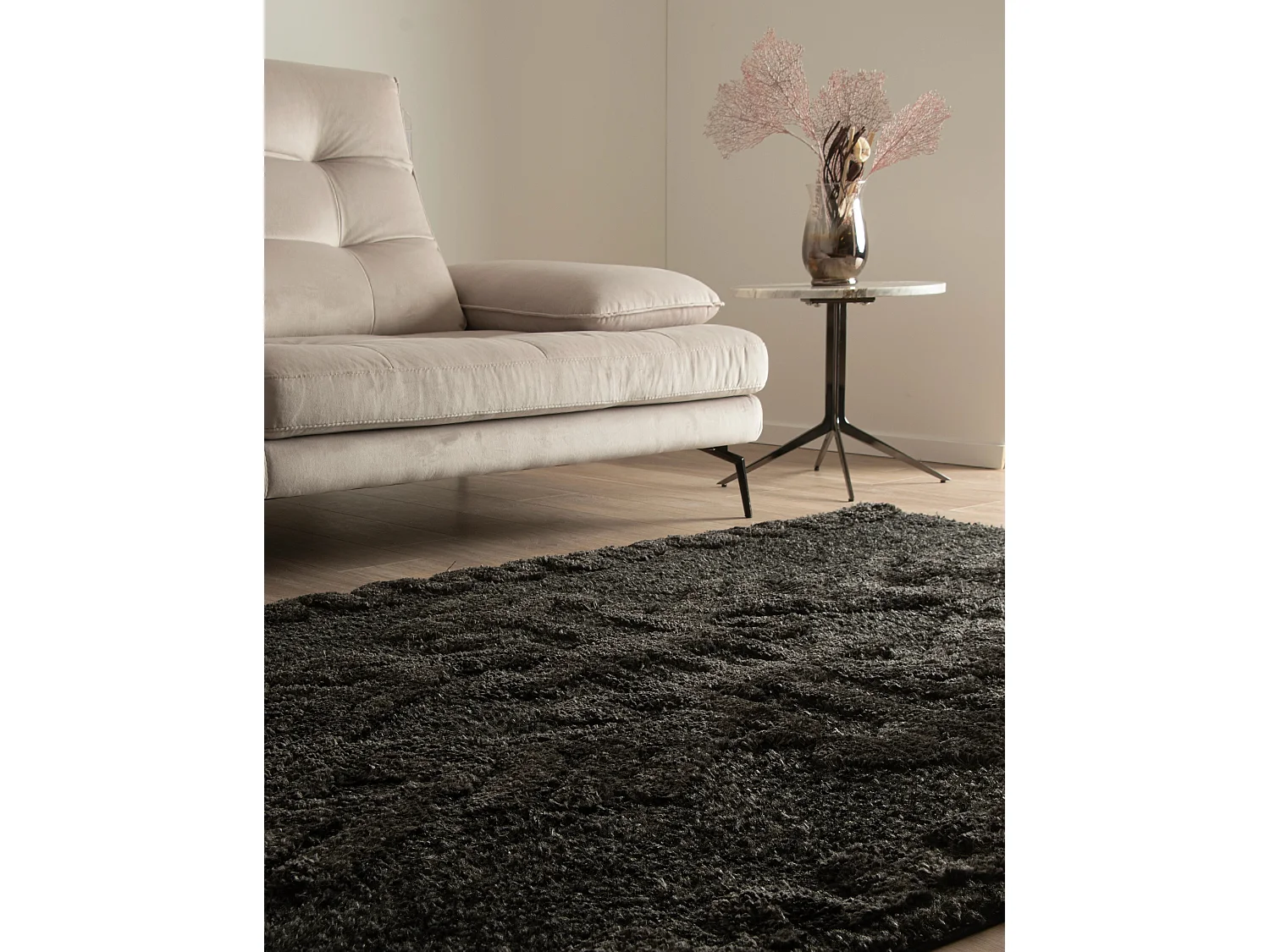 Hoogpolig tapijt 245x160 Zwart Thun Scutum