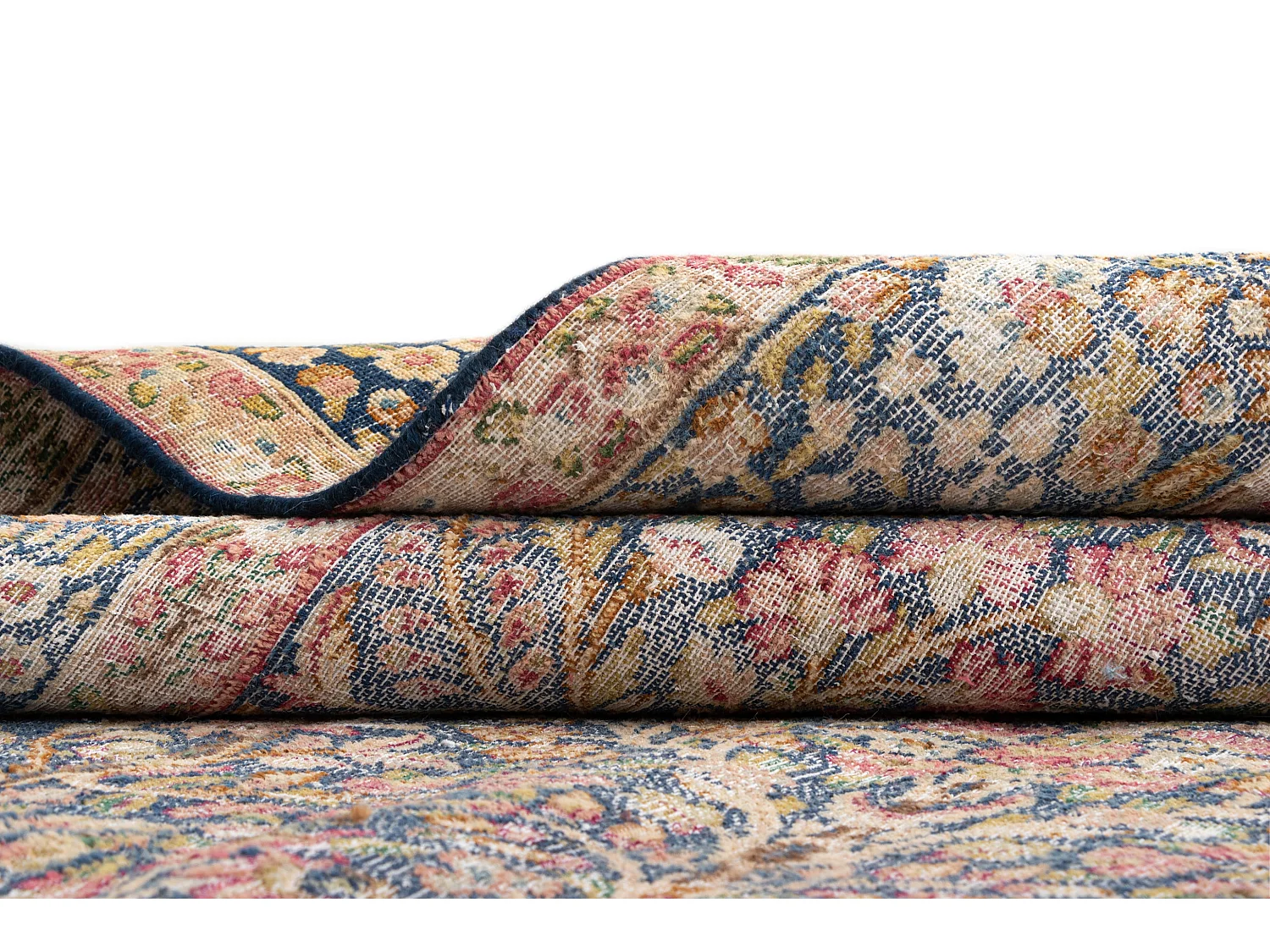 Tapis de laine 171x294 Bleu Vintage Royal