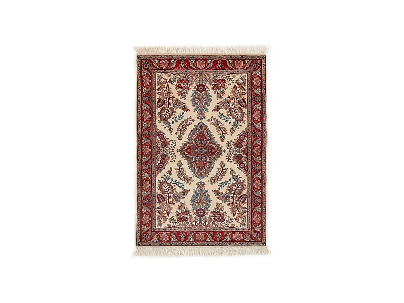 Wollteppich 105x158 Rot Tabriz