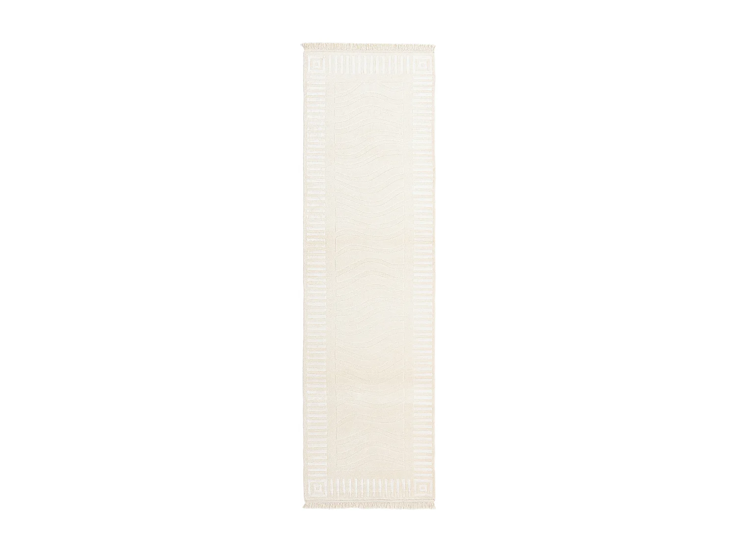 Tapis de couloir en laine 84x295 beige Darya