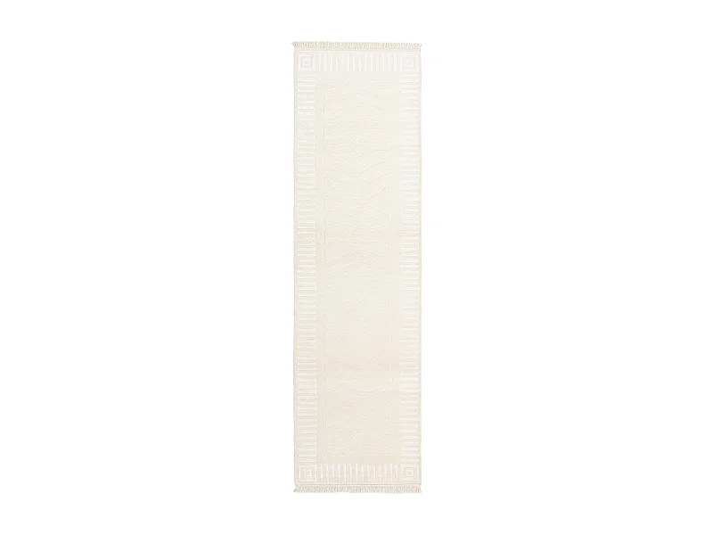 Tapis de couloir en laine 84x295 beige Darya