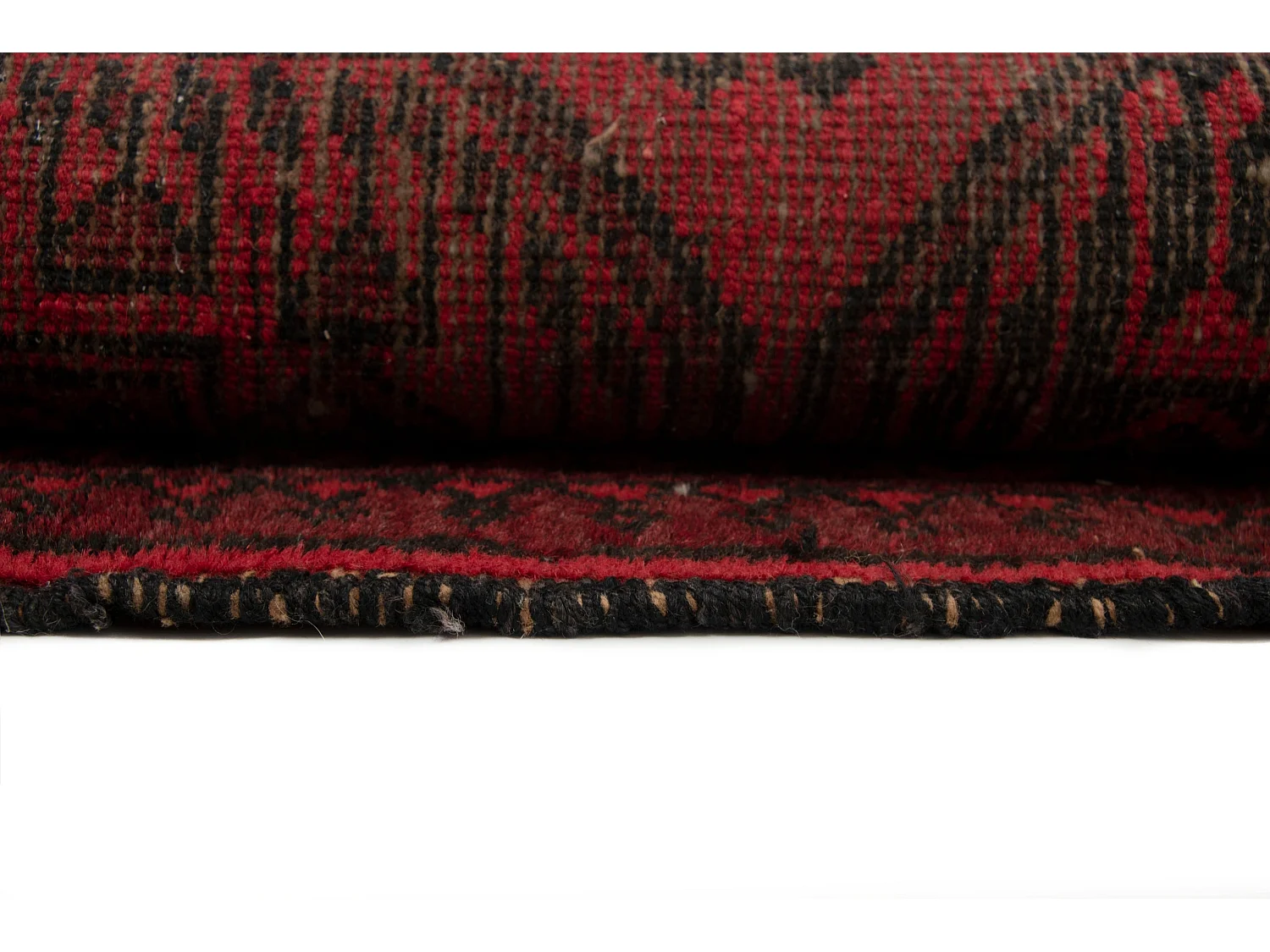 Wollteppich 106x155 Rot Afghan