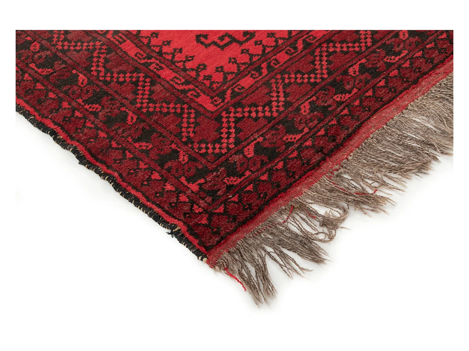 Wollteppich 106x155 Rot Afghan