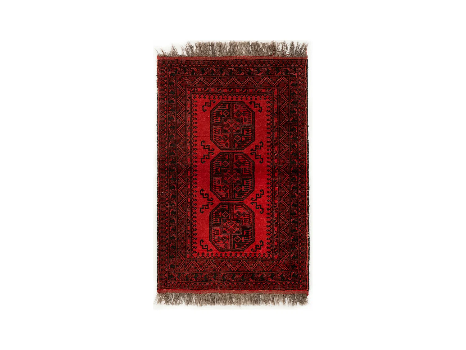 Tapis de laine 106x155 rouge Afghan
