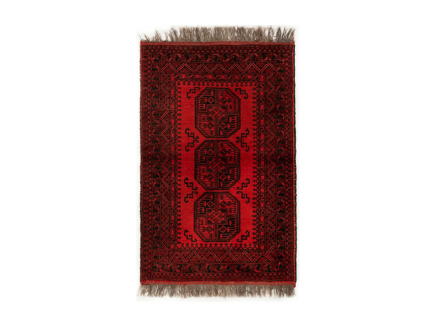 Tapis de laine 106x155 rouge Afghan
