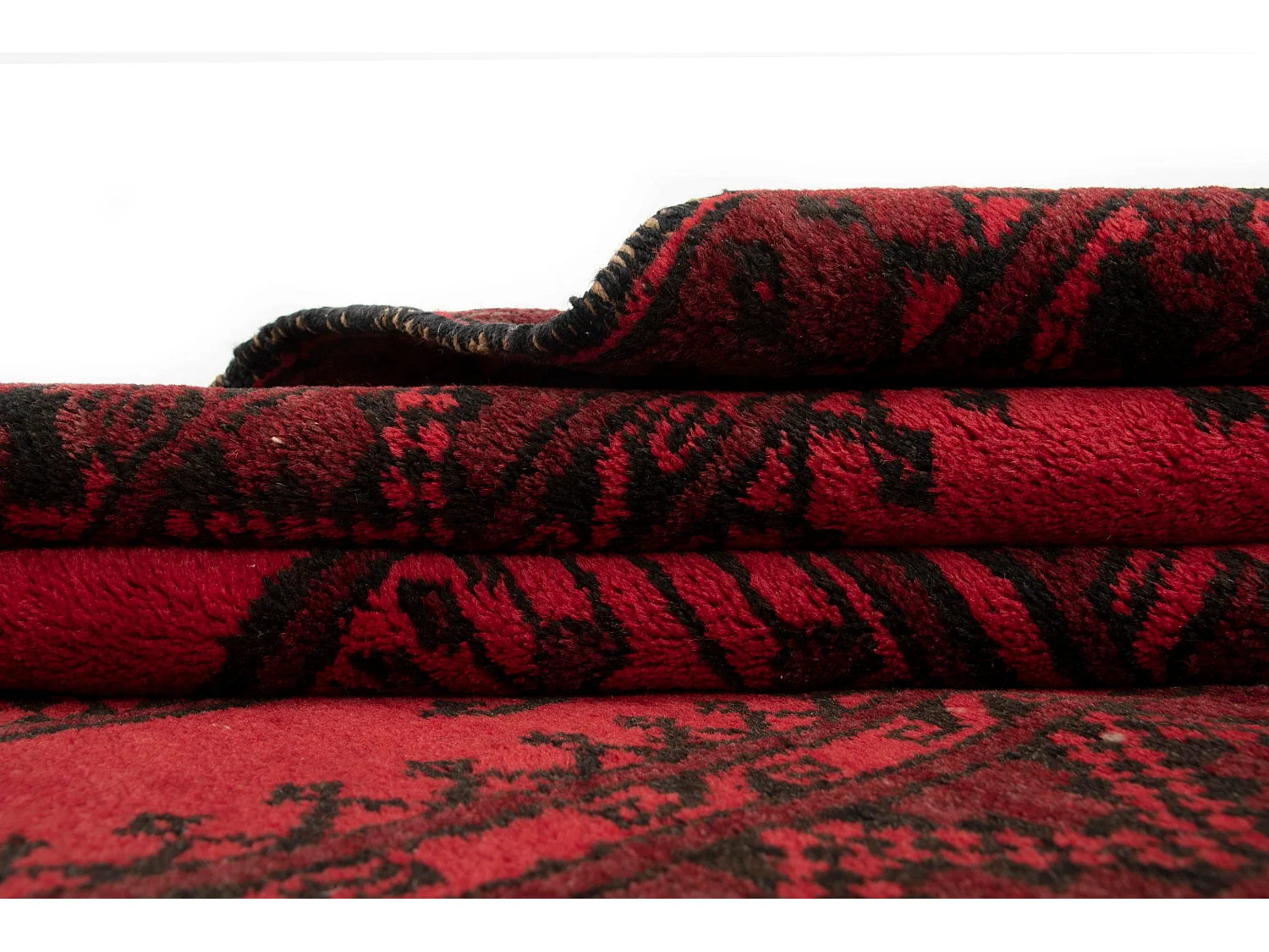 Tapis de laine 106x155 rouge Afghan