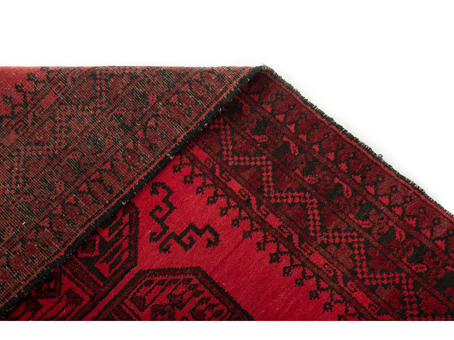 Tapis de laine 106x155 rouge Afghan