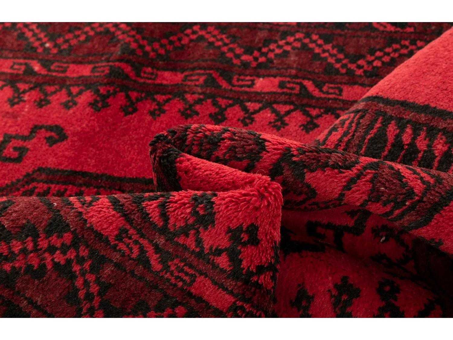 Tapis de laine 106x155 rouge Afghan