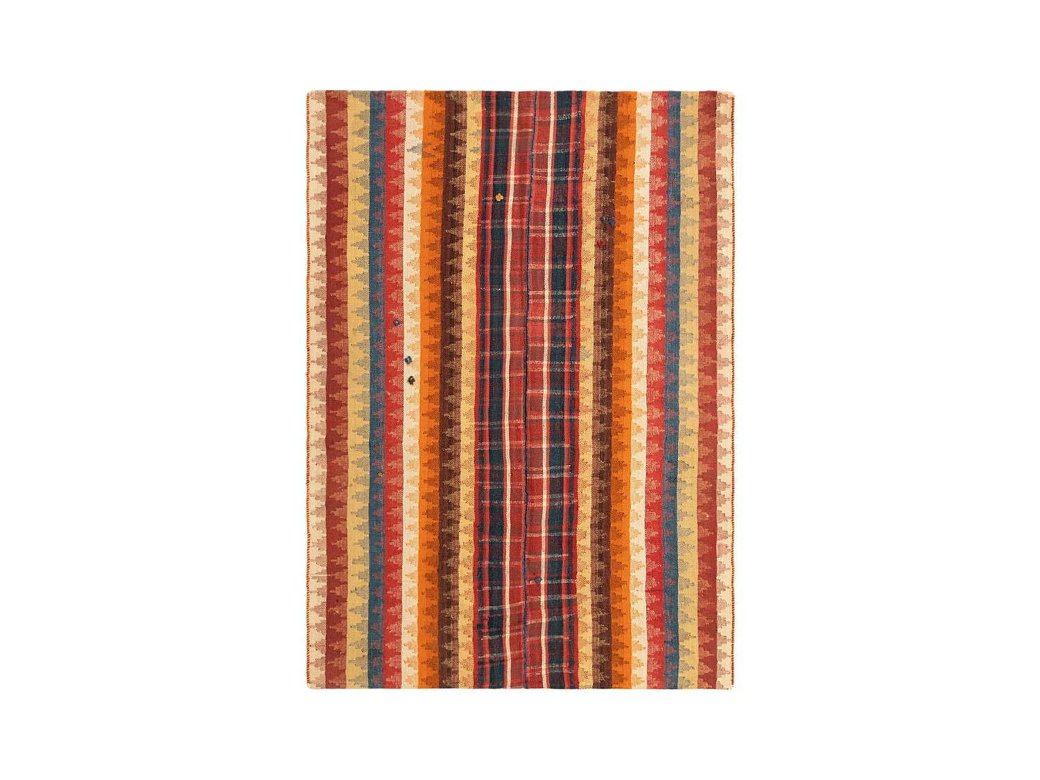 Tapis de laine 137x189 rouge Jajim