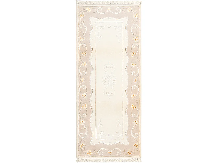 Läufer-Wollteppich 84x198 Beige Darya