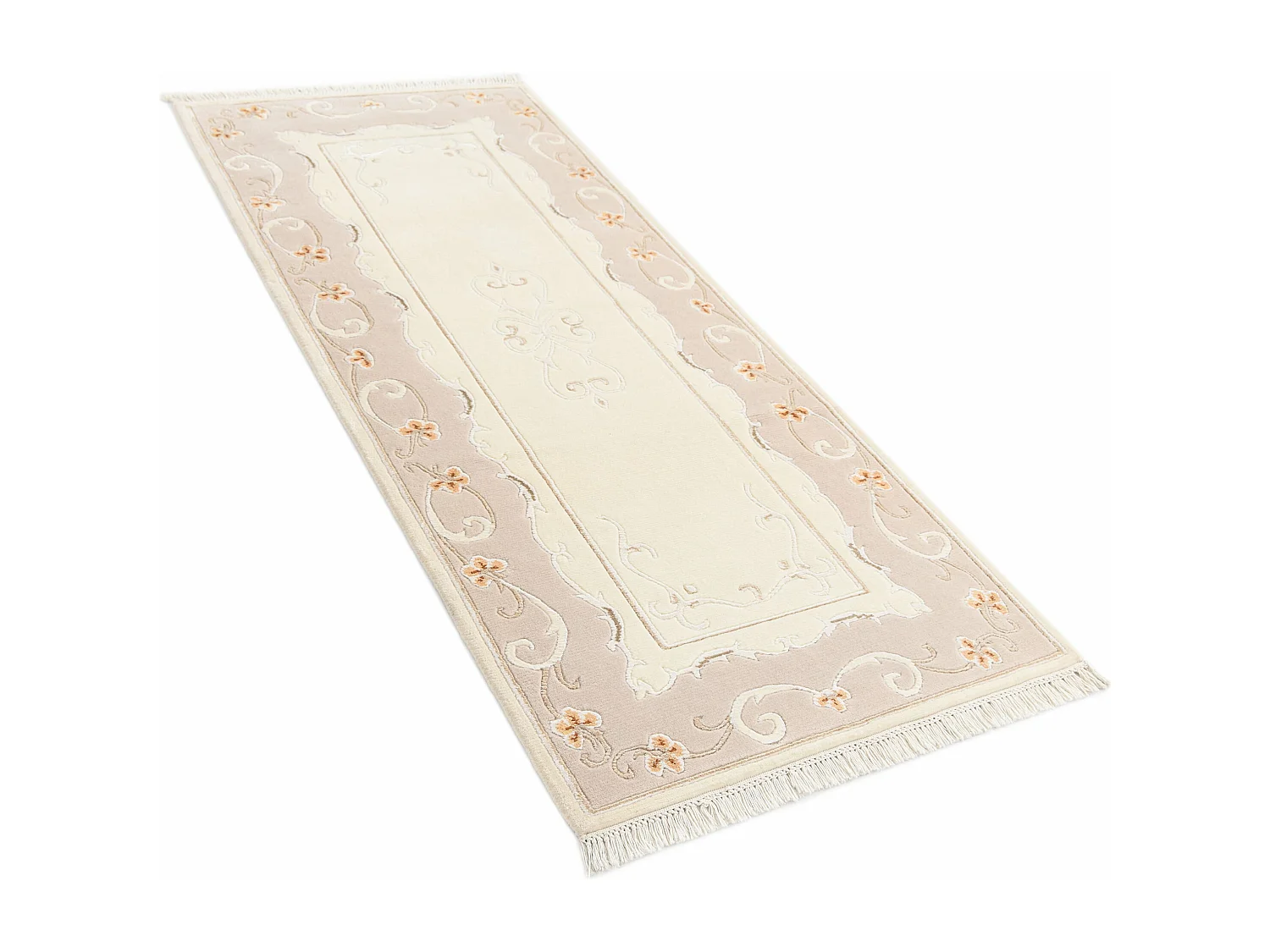 Läufer-Wollteppich 84x198 Beige Darya
