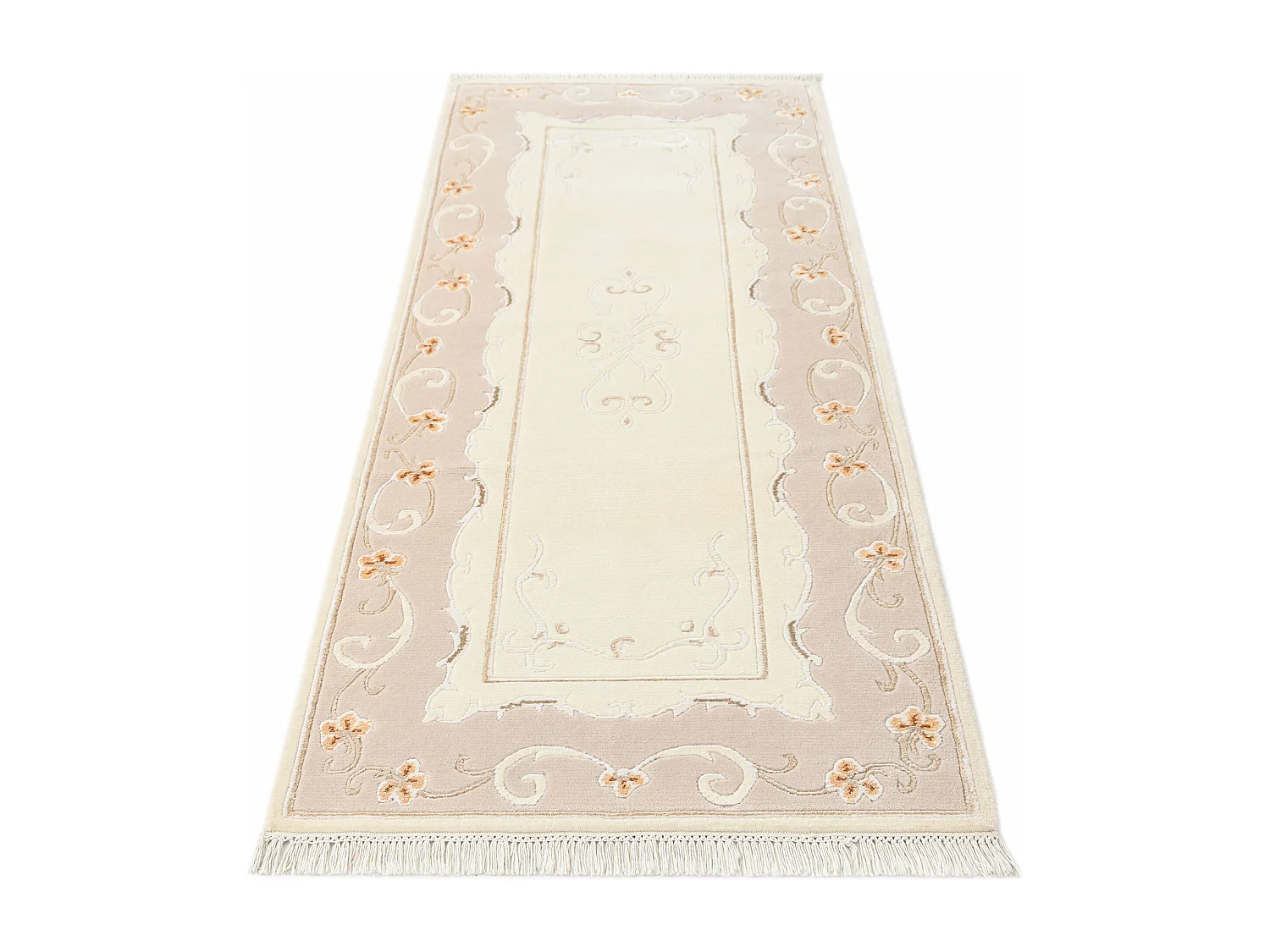 Tapis de couloir en laine 84x198 beige Darya