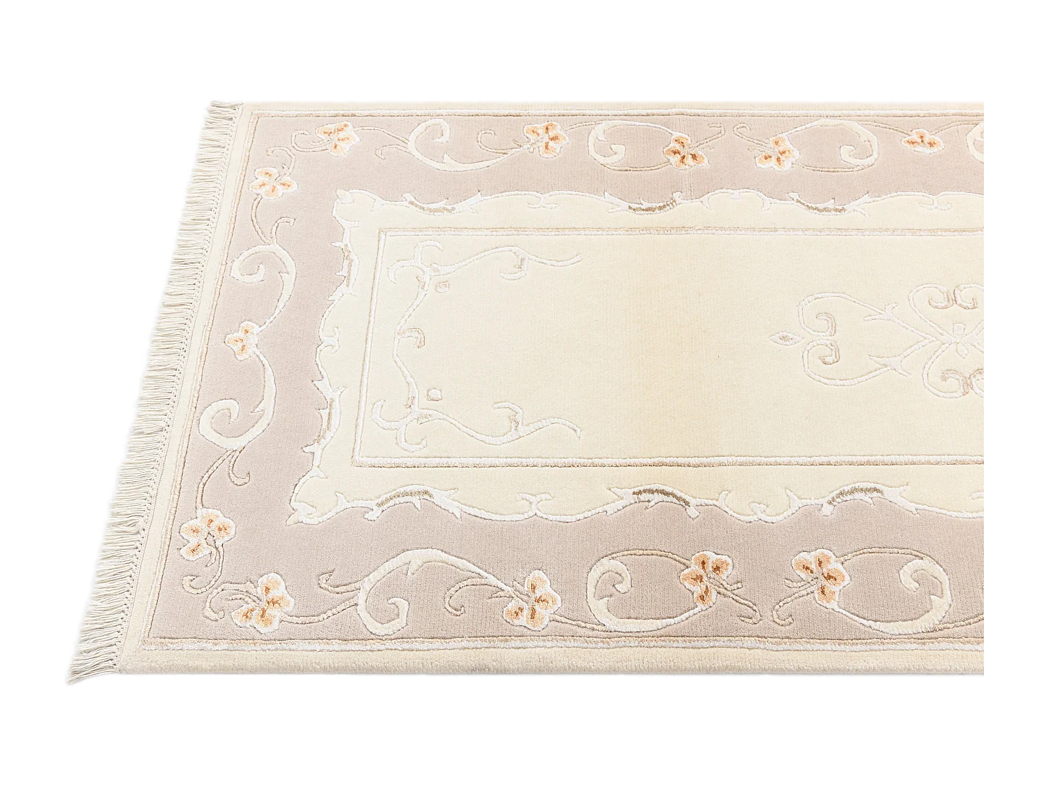 Tapis de couloir en laine 84x198 beige Darya