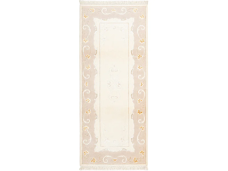 Tapis de couloir en laine 84x198 beige Darya