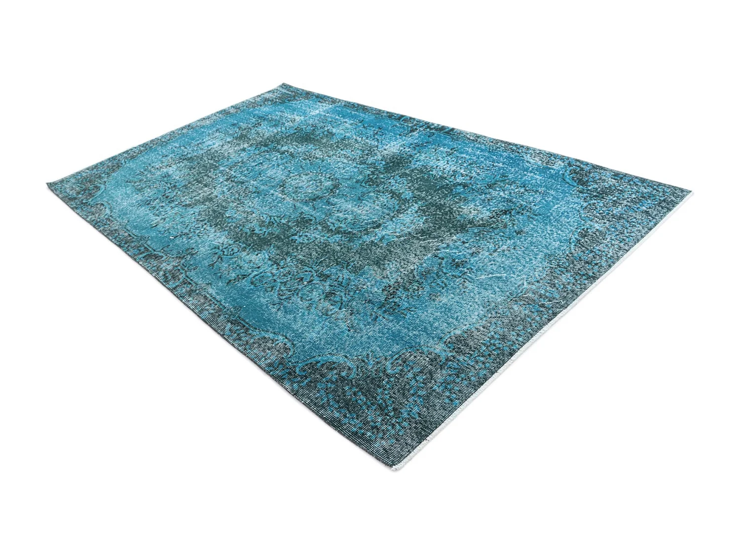 Tapis de laine 163x272 Bleu Ultra Vintage