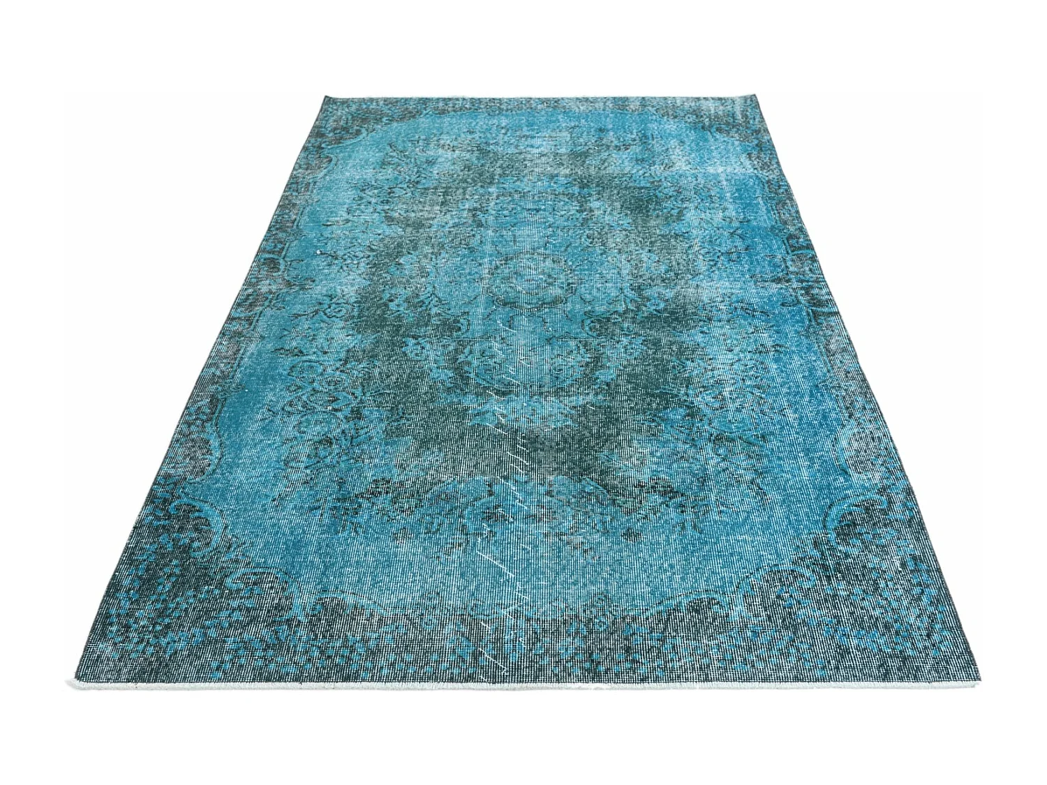 Tapis de laine 163x272 Bleu Ultra Vintage