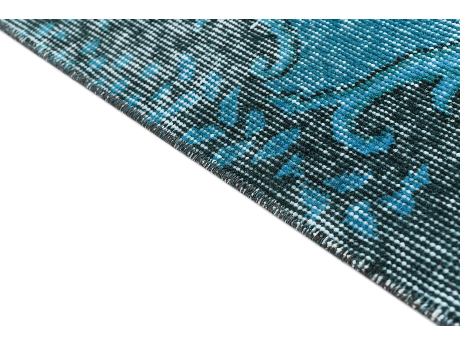 Tapis de laine 163x272 Bleu Ultra Vintage