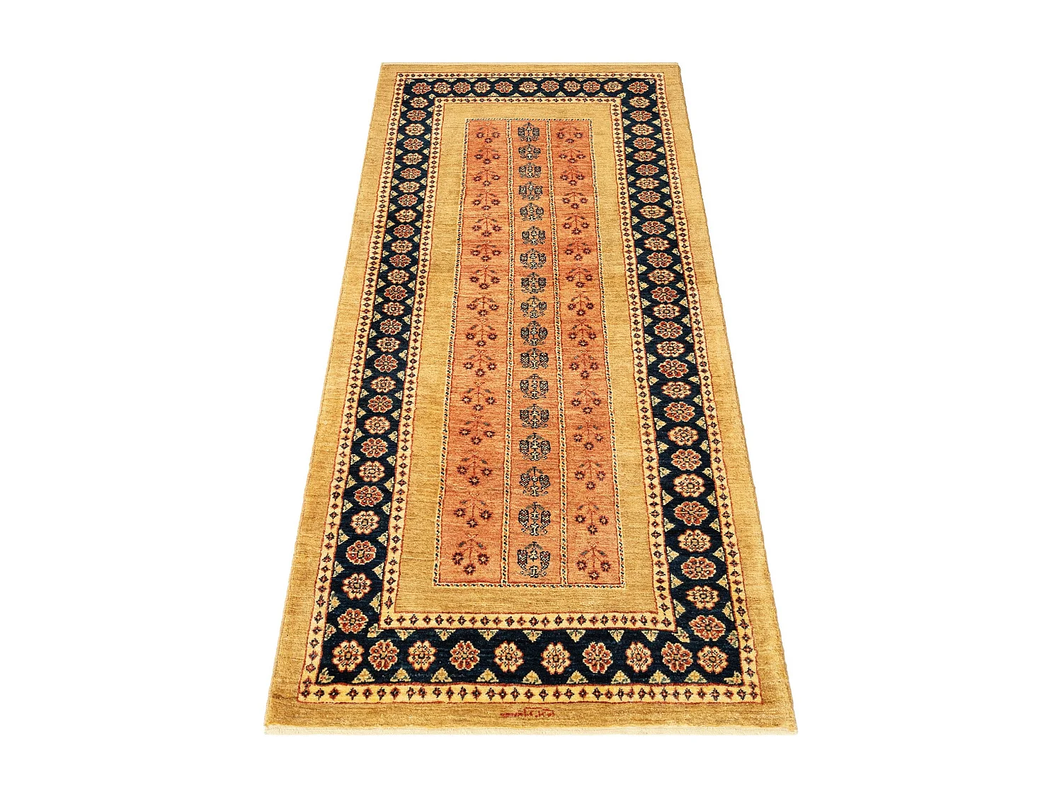 Tapis de couloir en laine 83x208 brun Kashkuli