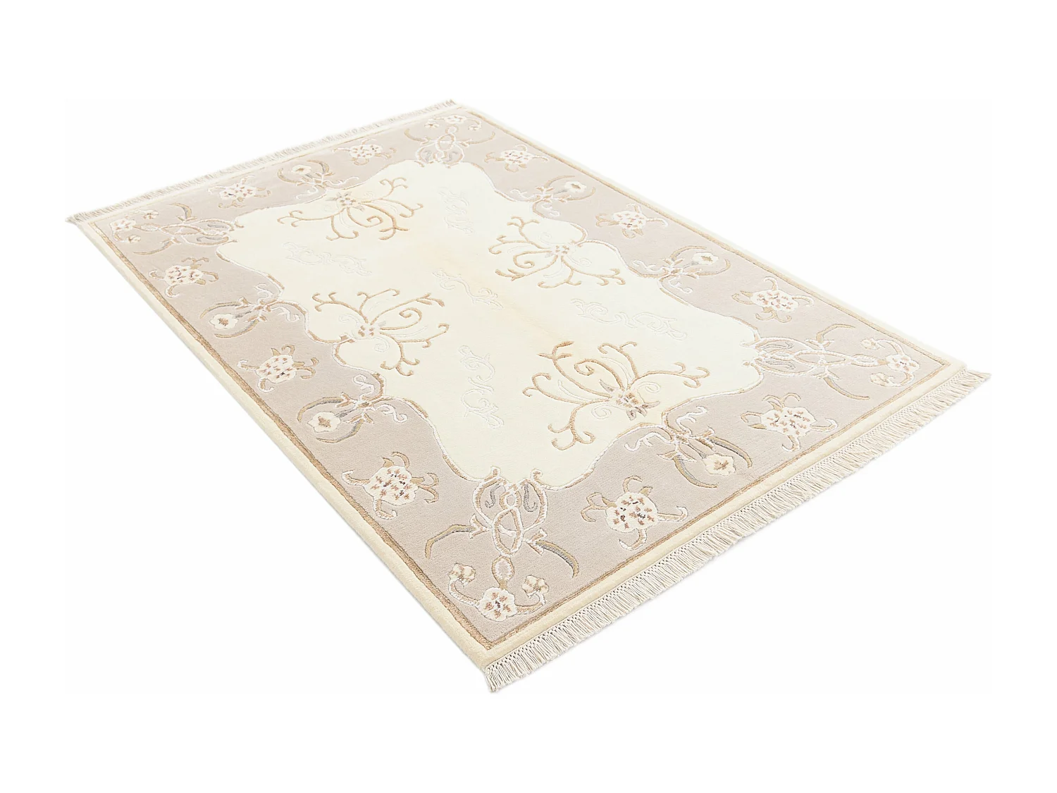 Tapis de laine 122x183 beige Darya