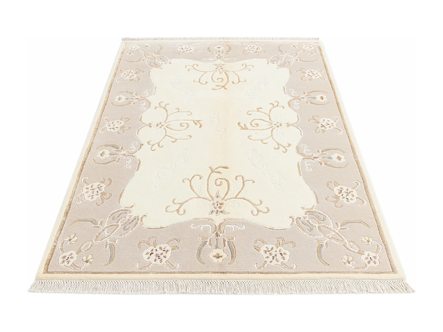 Tapis de laine 122x183 beige Darya
