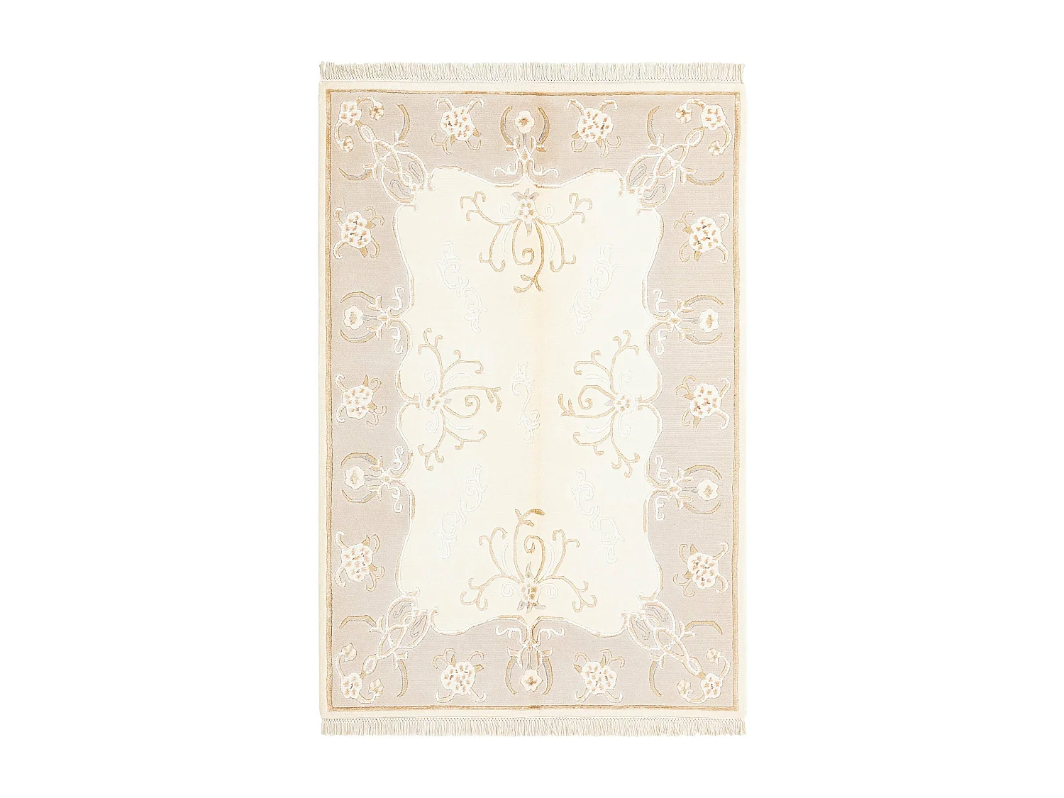 Tapis de laine 122x183 beige Darya