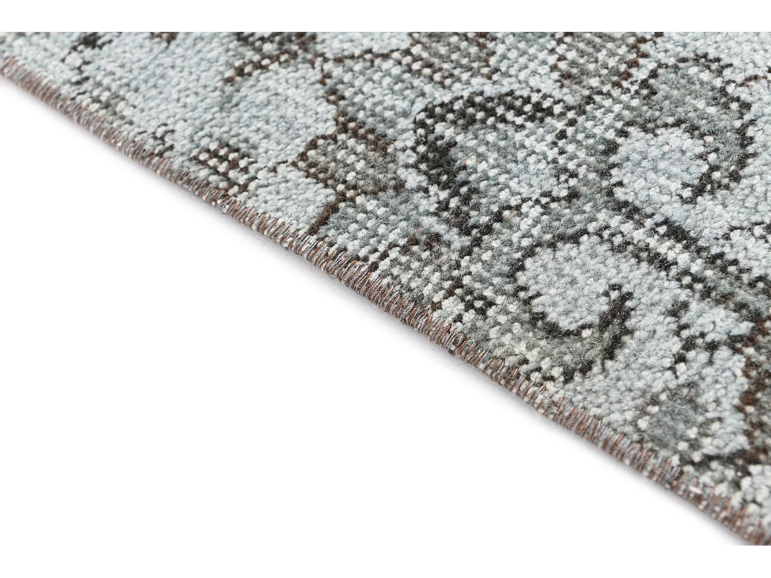 Tapis de laine 114x213 Bleu Ultra Vintage