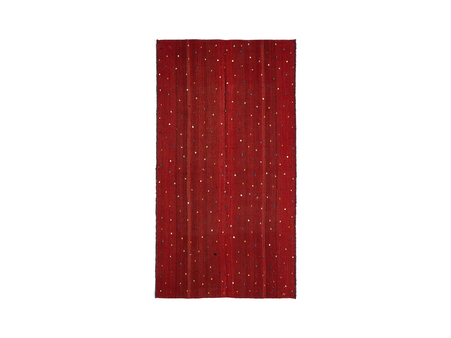 Tapis de laine 116x216 orange Jajim