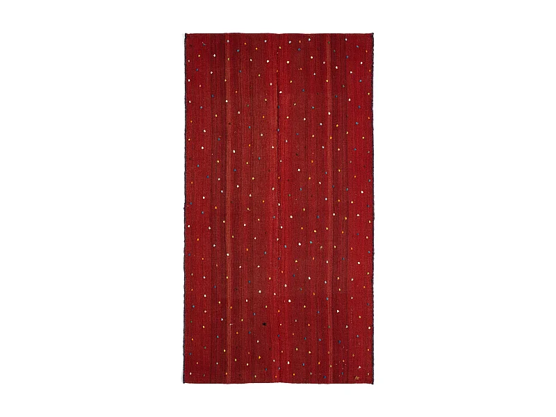 Tapis de laine 116x216 orange Jajim