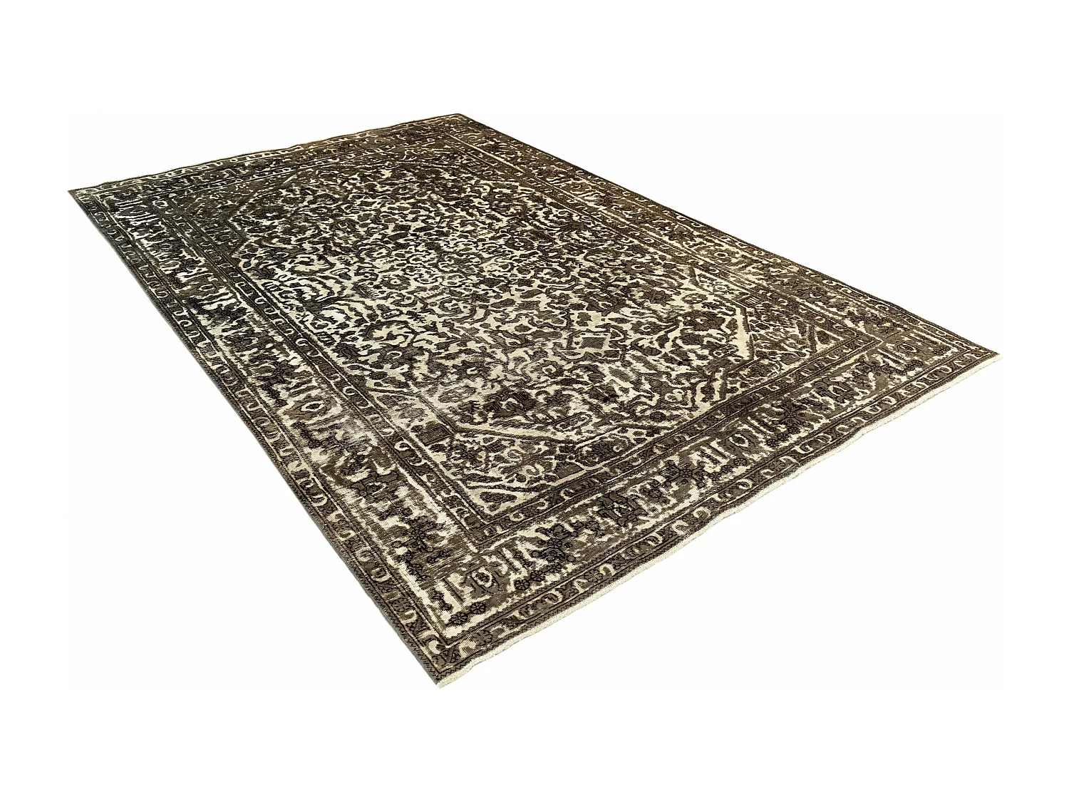 Tapis de laine 194x295 brun Vintage Royal