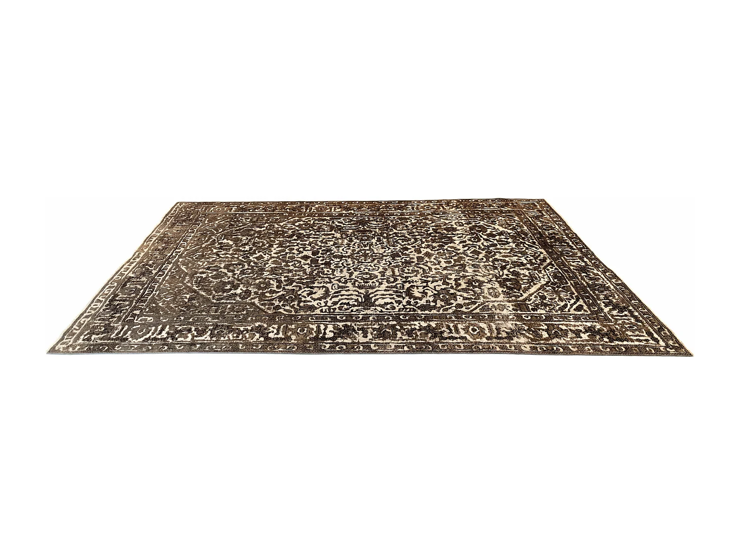 Tapis de laine 194x295 brun Vintage Royal