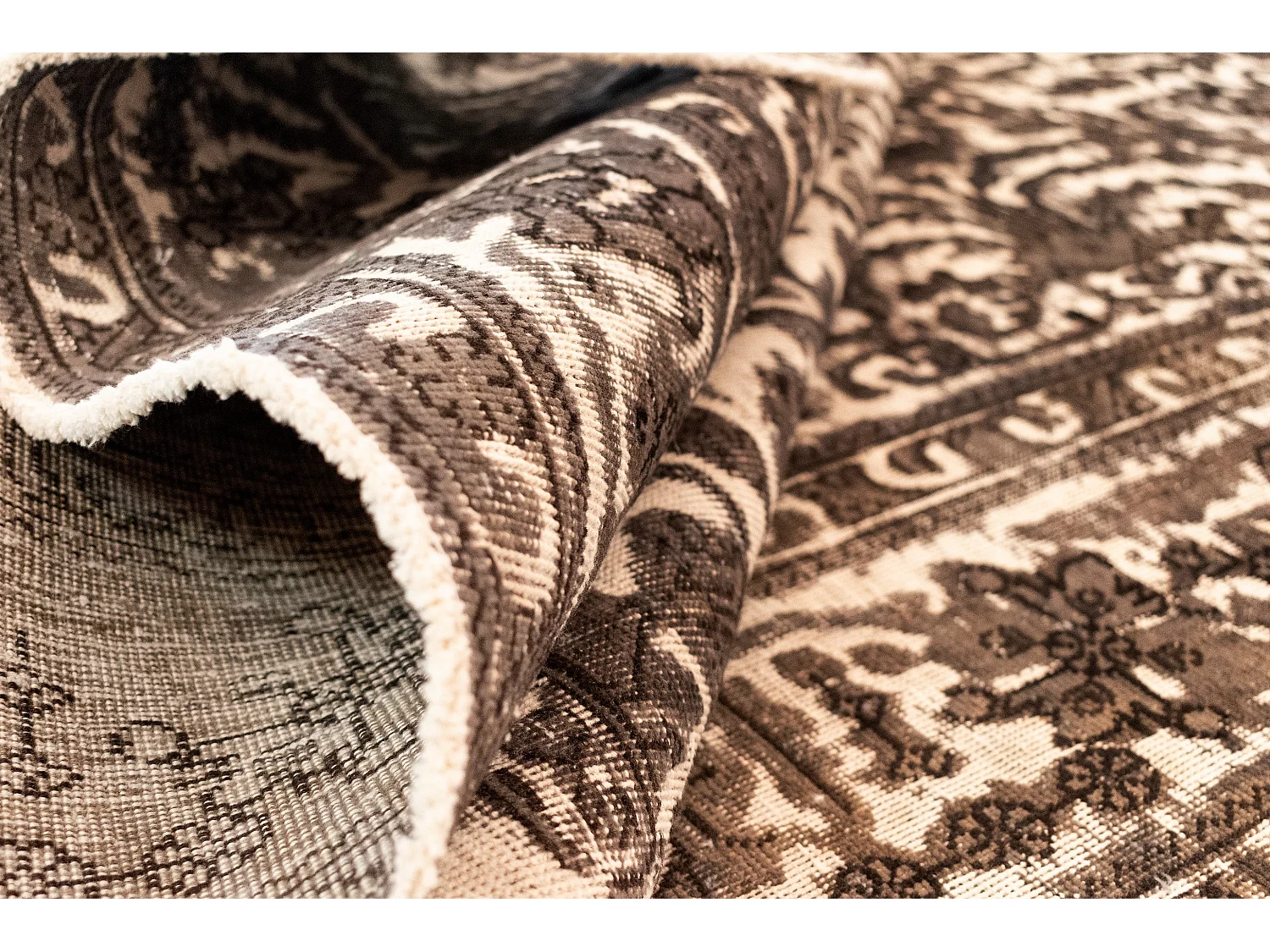 Tapis de laine 194x295 brun Vintage Royal