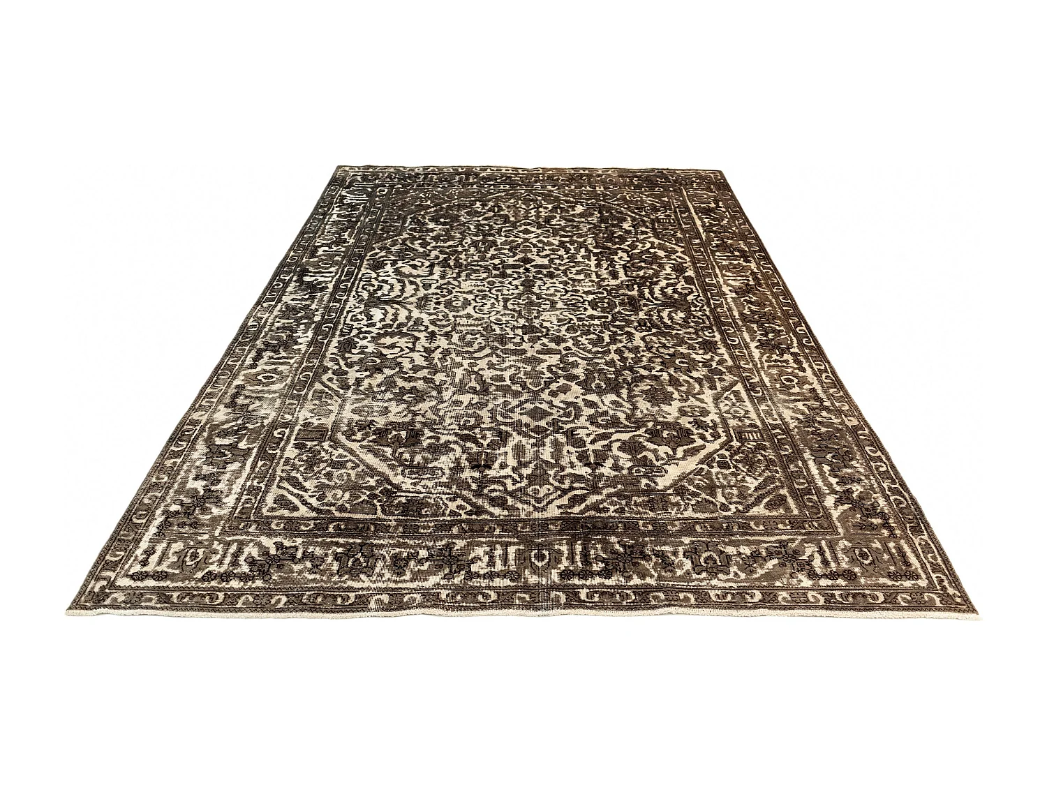 Tapis de laine 194x295 brun Vintage Royal