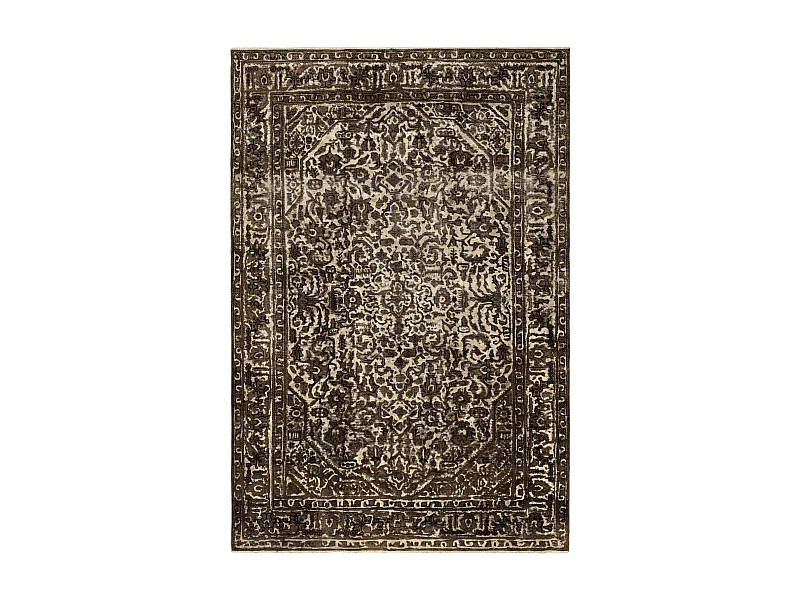 Tapis de laine 194x295 brun Vintage Royal