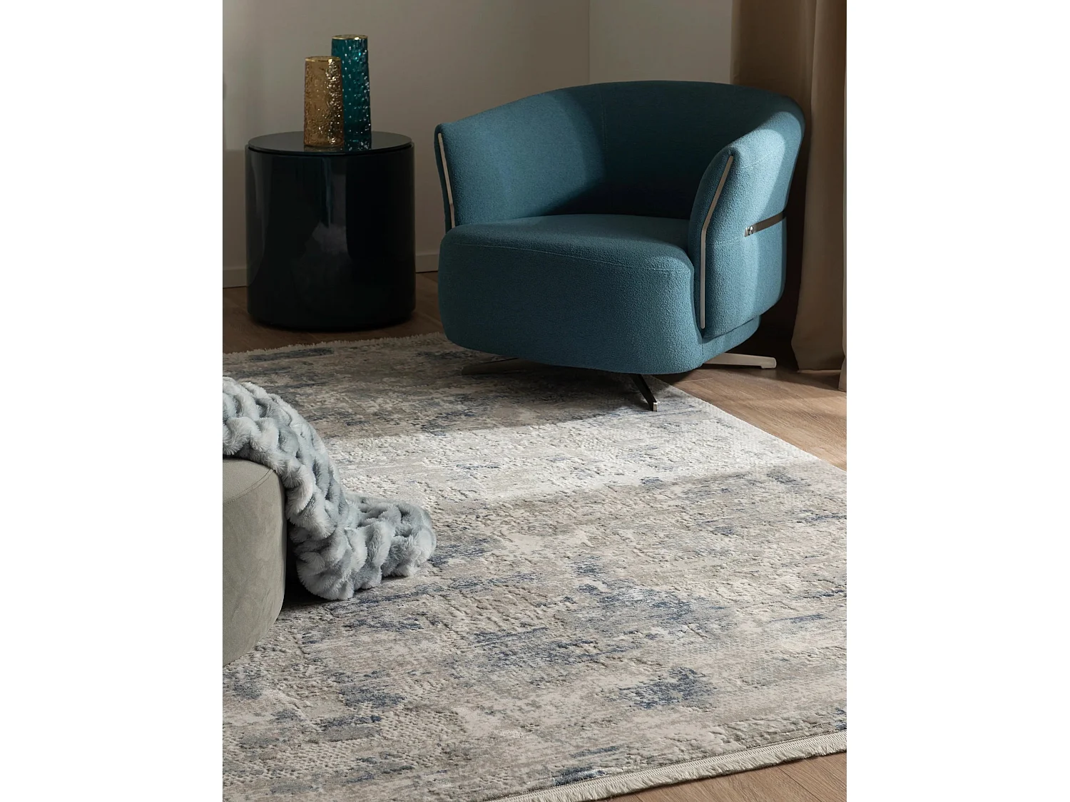 Tapijt 305x215 Blauw Davos Excellence