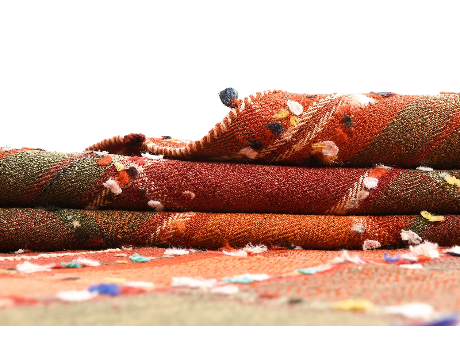 Wollteppich 153x199 Grün Jajim