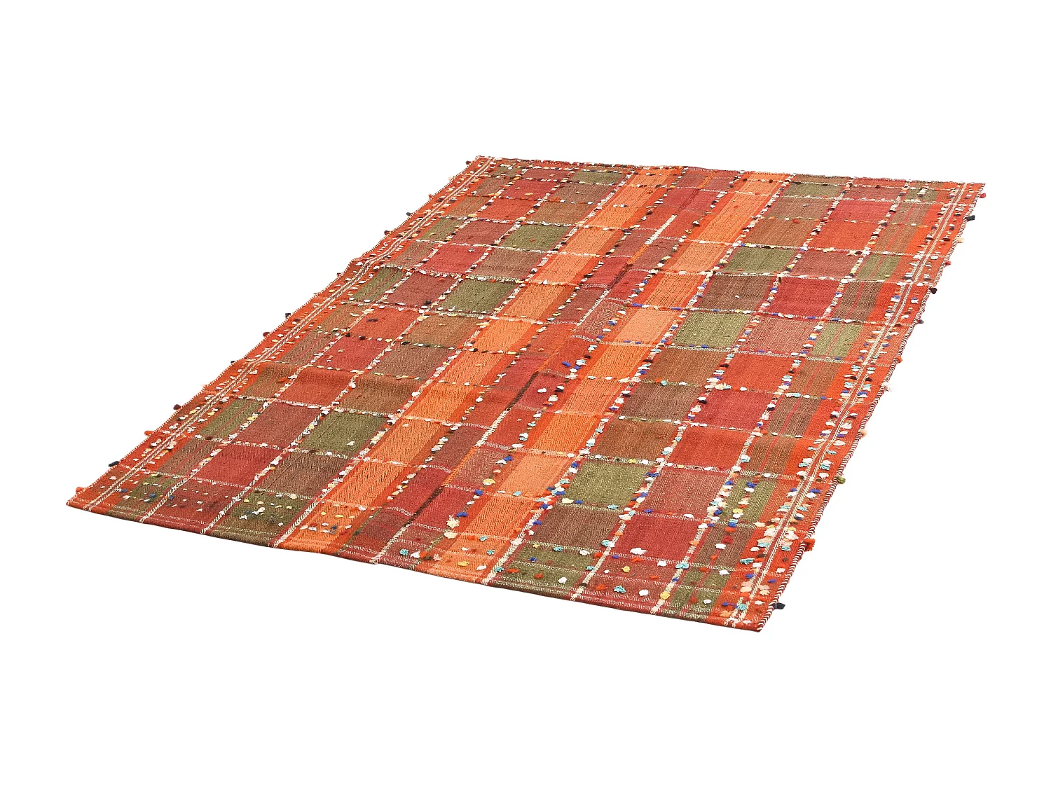 Tapis de laine 153x199 vert Jajim