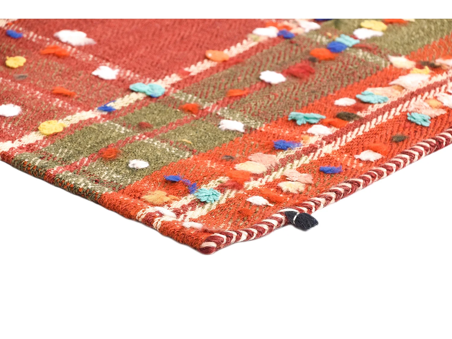 Tapis de laine 153x199 vert Jajim