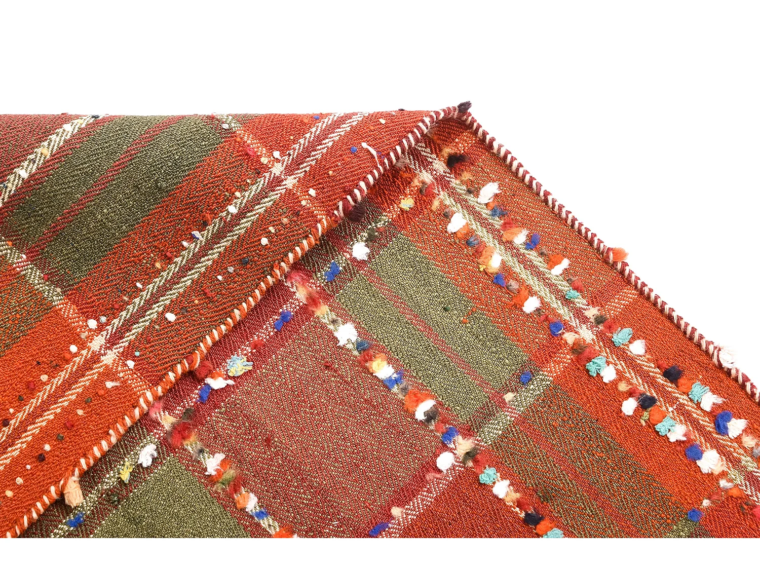 Tapis de laine 153x199 vert Jajim