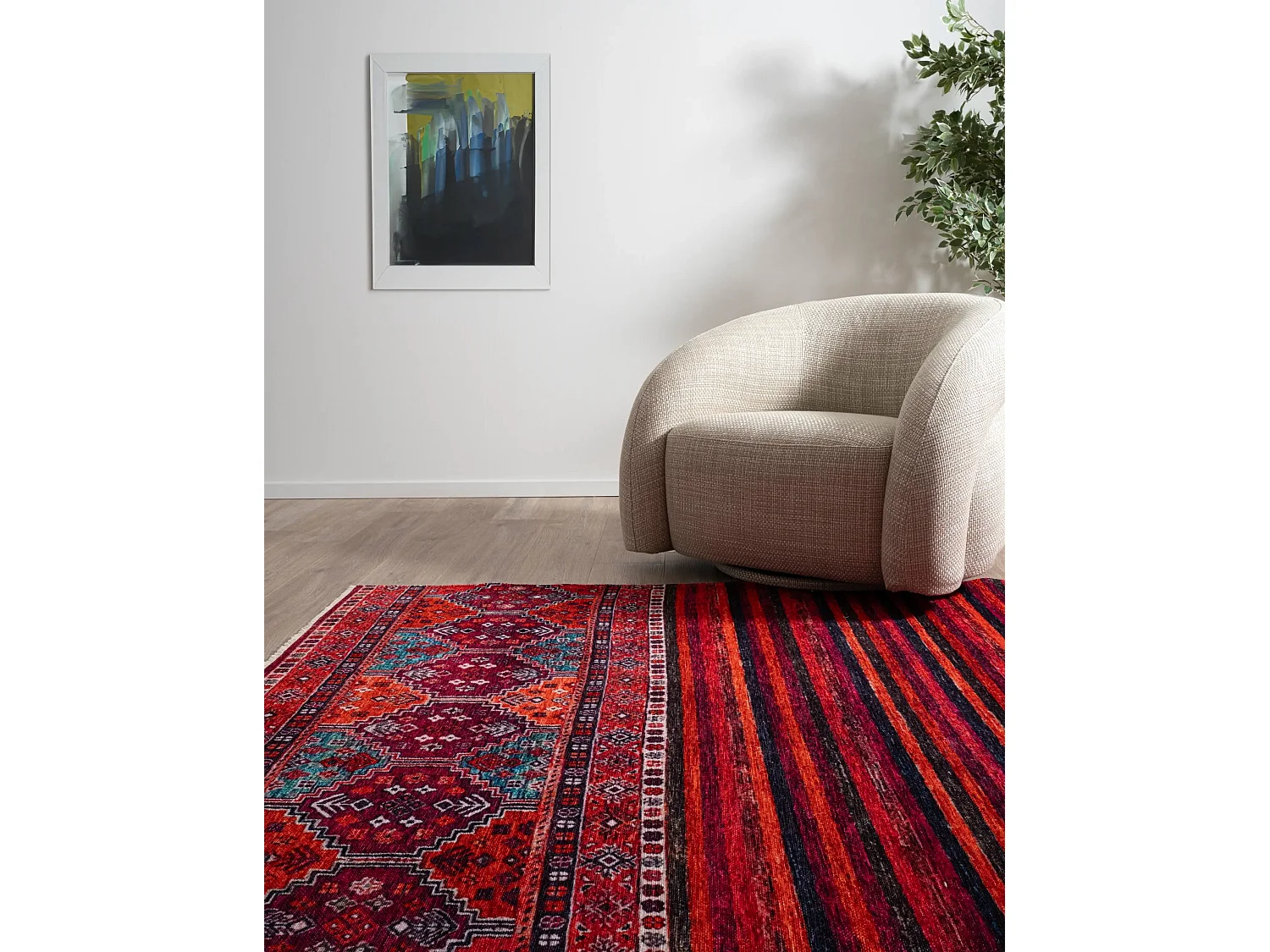 Tapis 160x245 rouge Kriens Attai