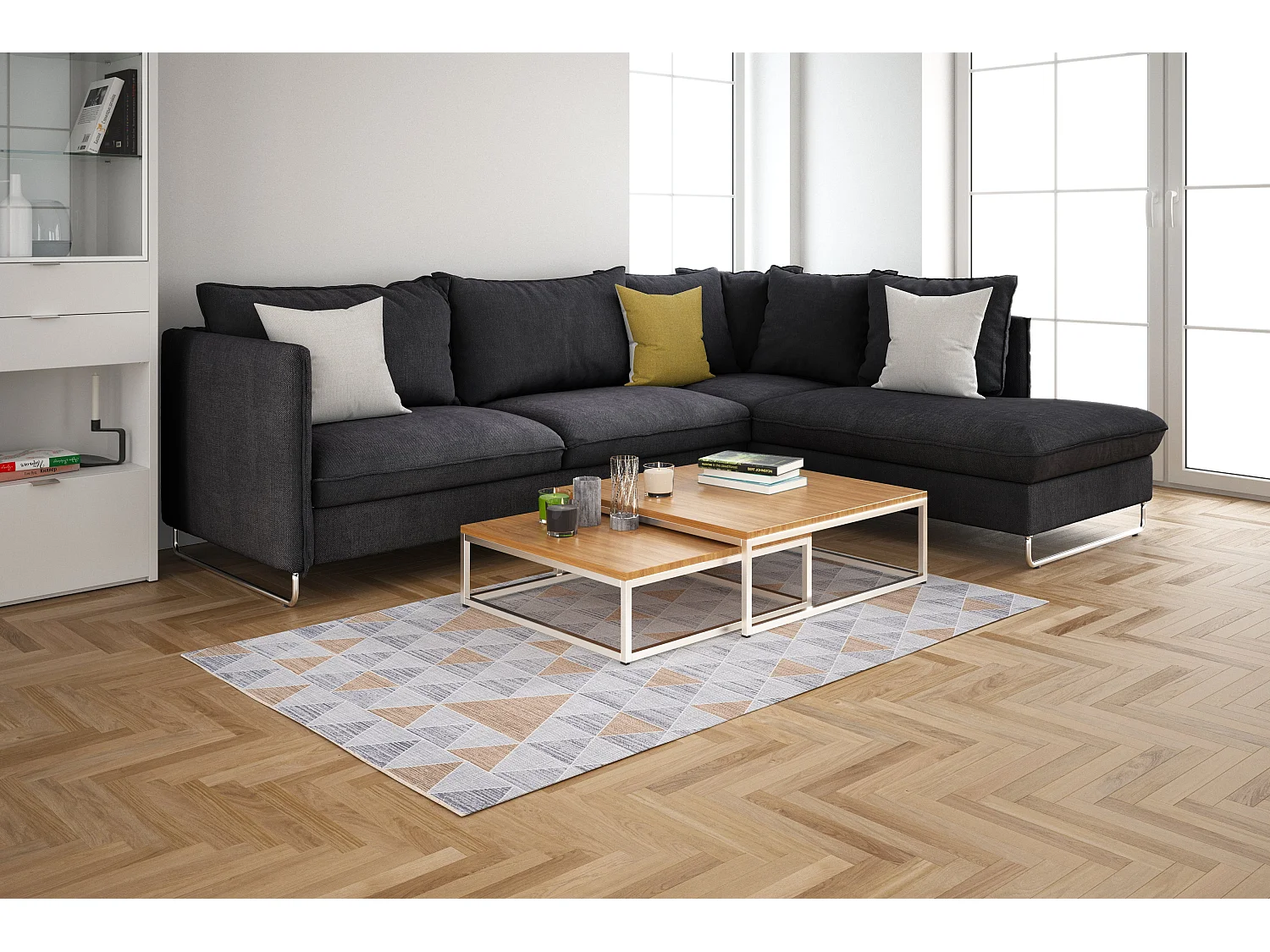 Tappeto 160x245 grigio Kriens Atum