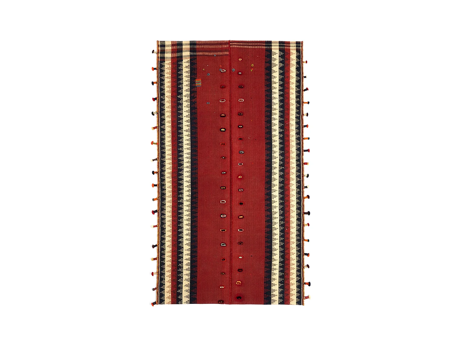 Tapis de laine 131x237 rouge Jajim