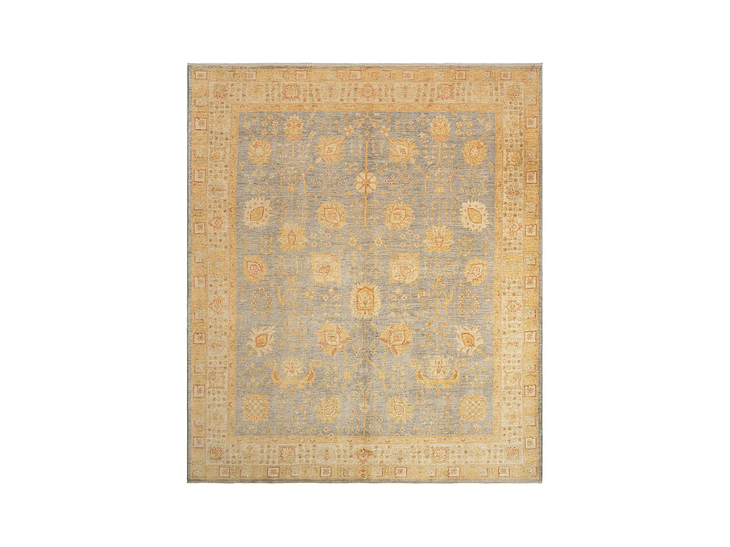 Tapis de laine 249x297 gris Kaizar
