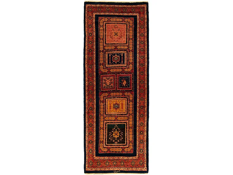 Tapis de couloir en laine 82x217 brun Kashkuli