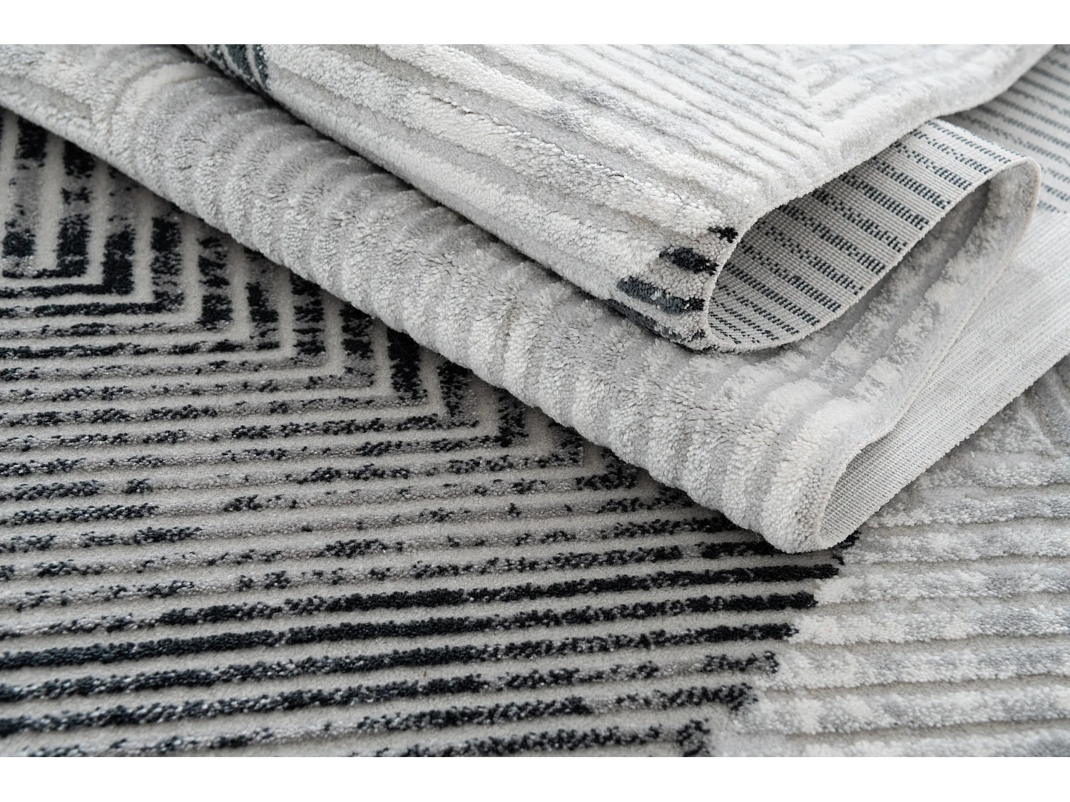 Teppich 240x305 Hellgrau Davos Grecian