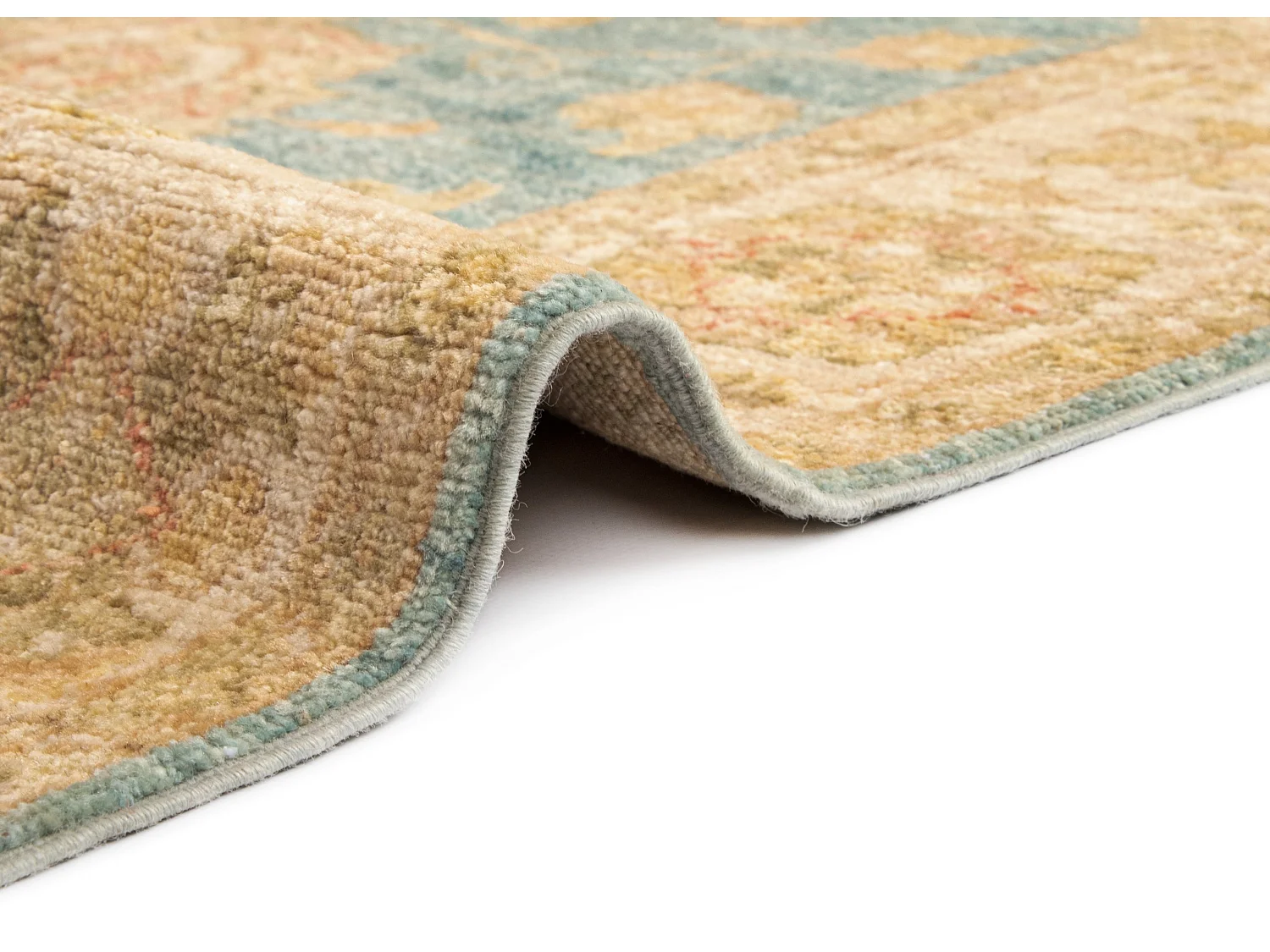 Läufer-Wollteppich 76x448 Beige Kaizar